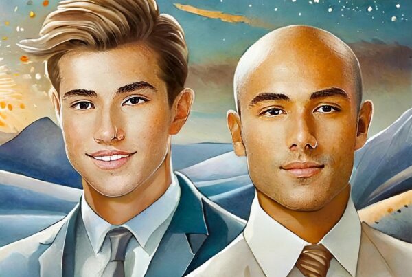 Finasterid vorher nachher Vergleichsbild, zwei Männer